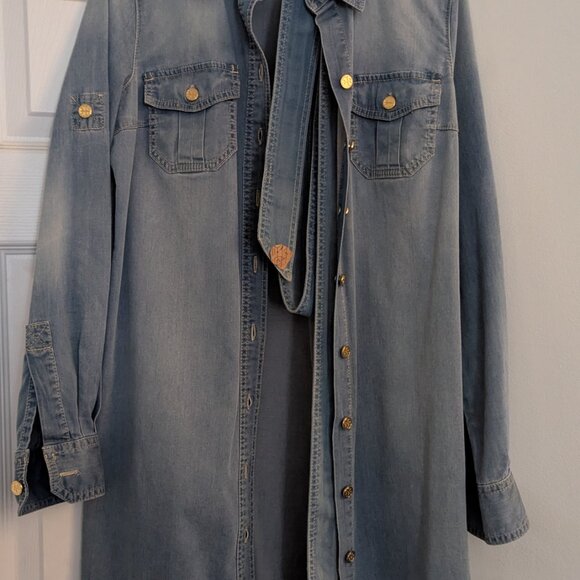 Tory Burch Blue Denim Mini Dress - Picture 3 of 6